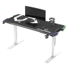 Biurko gamingowe Ultradesk FORCE SNOW - białe, 166 × 70 cm UDESK-FO-WW
