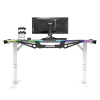 Biurko gamingowe Ultradesk FORCE SNOW - białe, 166 × 70 cm UDESK-FO-WW