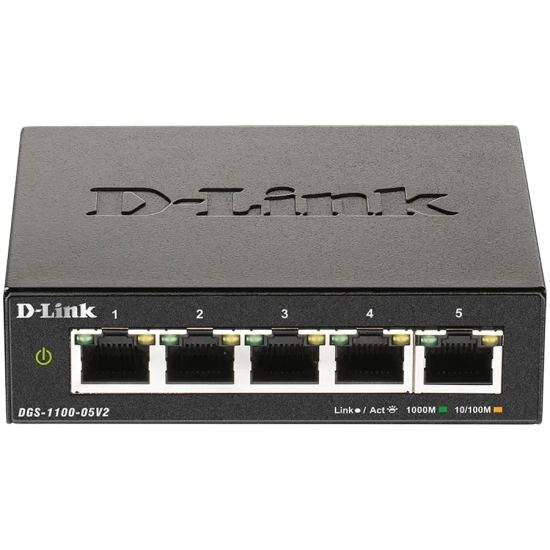 Switch zarządzalny D-Link DGS-1100-05V2/E: 5 portów Gigabit Ethernet