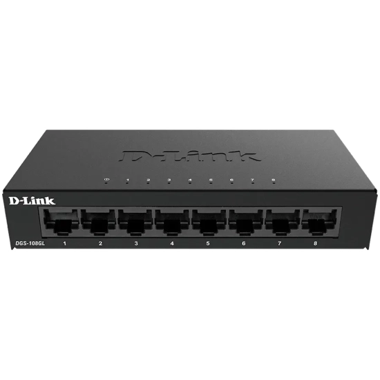 Switch niezarządzalny D-Link DGS-108GL/E: 8 portów Gigabit Ethernet
