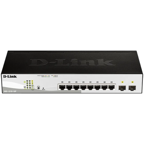 D-LINK 10-port 10/100/1000 Gigabit PoE Smart Switch including 2 Combo