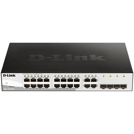 Switch zarządzalny D-Link DGS-1210-20/E 16×GbE 4×Combo