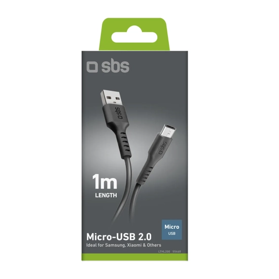 SBS Kabel przewód USB-A - Micro-USB 1m - czarny
