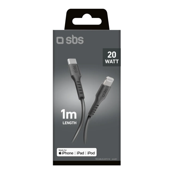 SBS Kabel przewód USB-C - iPhone Lightning 1m - czarny