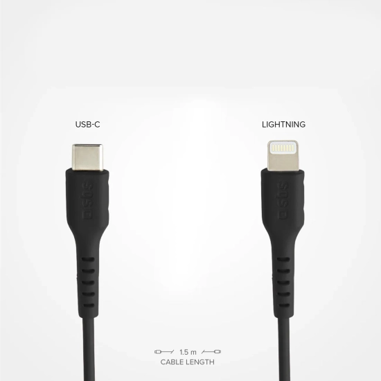 SBS Kabel przewód USB-C - iPhone Lightning 1m - czarny