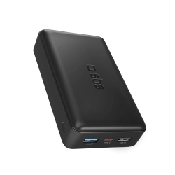 SBS Powerbank 20000 mAh USB-A USB-C - czarny