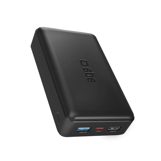 SBS Powerbank 20000 mAh USB-A USB-C - czarny