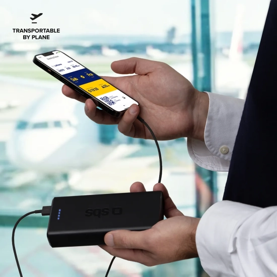 SBS Powerbank 20000 mAh USB-A USB-C - czarny