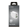 SBS Ładowarka sieciowa Power Delivery USB-A USB-C 20W - biała