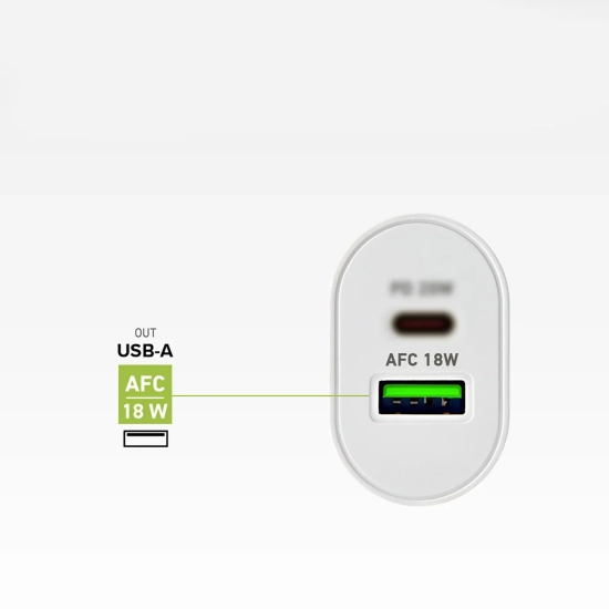 SBS Ładowarka sieciowa Power Delivery USB-A USB-C 20W - biała