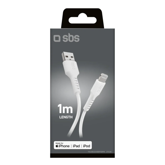 SBS Kabel przewód USB-A - iPhone Lightning - biały
