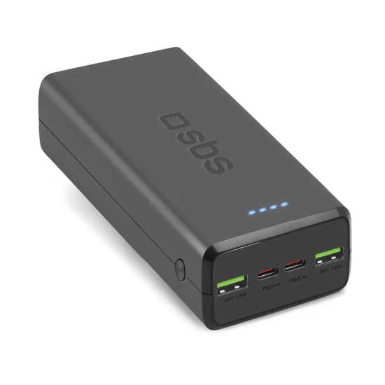 SBS Powerbank 30000 mAh USB-C USB-A - czarny
