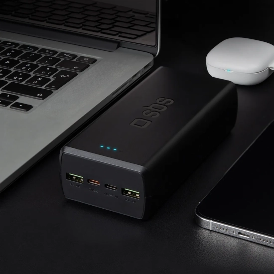 SBS Powerbank 30000 mAh USB-C USB-A - czarny