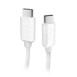 SBS Kabel przewód w oplocie USB-C 60W 1.5m - szary