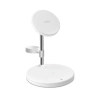 PURO Ładowarka indukcyjna 3w1 ze stojakiem do iPhona AirPods USB-A - biała