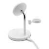 PURO Ładowarka indukcyjna 3w1 ze stojakiem do iPhona AirPods USB-A - biała
