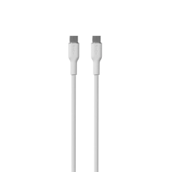 PURO Kabel przewód silikonowy USB-C 60W 1.5m - biały