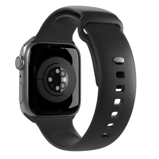 Pasek silikonowy do zegarka Apple Watch 38 40 41 mm Icon czarny - 2 szt