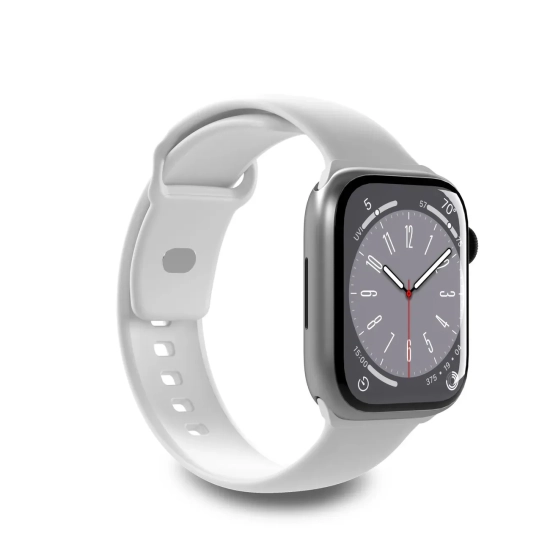 Pasek silikonowy do zegarka Apple Watch 42 44 45 49 mm Icon biały - 2 szt