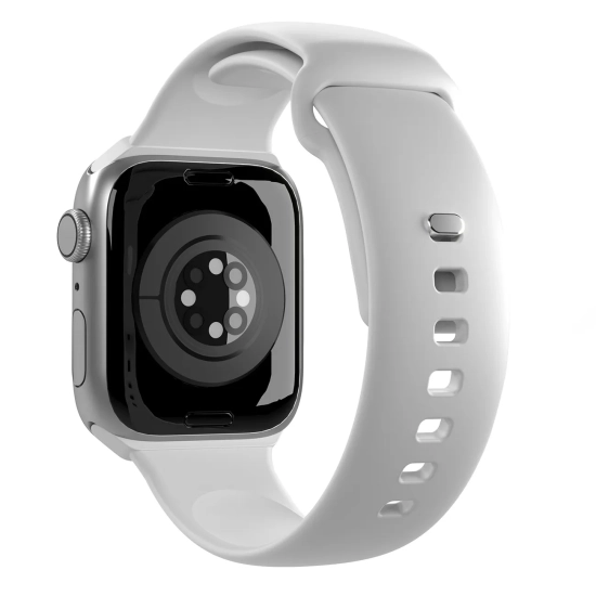 PURO Pasek silikonowy do zegarka Apple Watch 42 44 45 49 mm Icon biały - 2