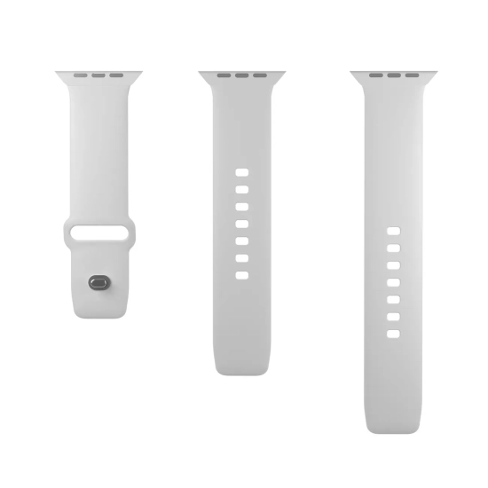 Pasek silikonowy do zegarka Apple Watch 42 44 45 49 mm Icon biały - 2 szt