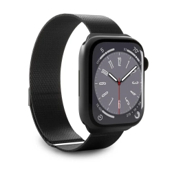 Pasek na zegarek Apple Watch 42 44 45 49mm Milanese - czarny Pasek na zegarek Apple Watch 42 44 45 49mm Milanese - czarny