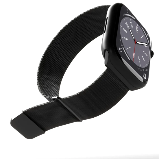 PURO Pasek na zegarek Apple Watch 42 44 45 49mm Milanese - czarny