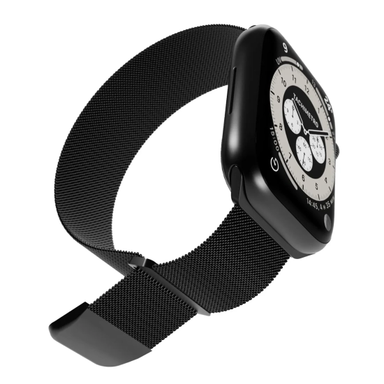 PURO Pasek na zegarek Apple Watch 42 44 45 49mm Milanese - czarny