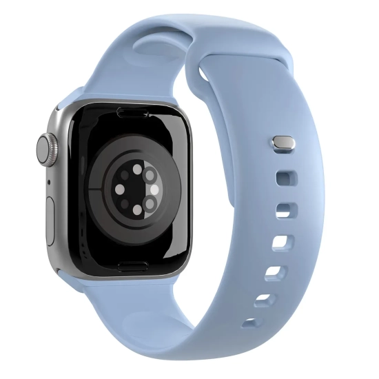 Pasek silikonowy do zegarka Apple Watch 42 44 45 49 mm Icon jasnoniebieski