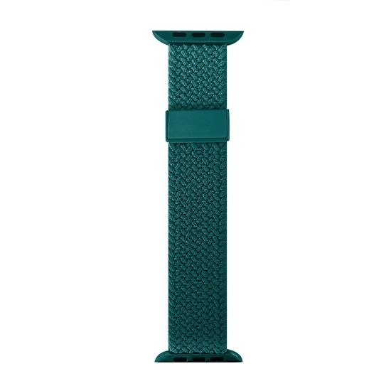 Pasek nylonowy do Apple Watch 42 44 45 49 mm Loop - ciemnozielony