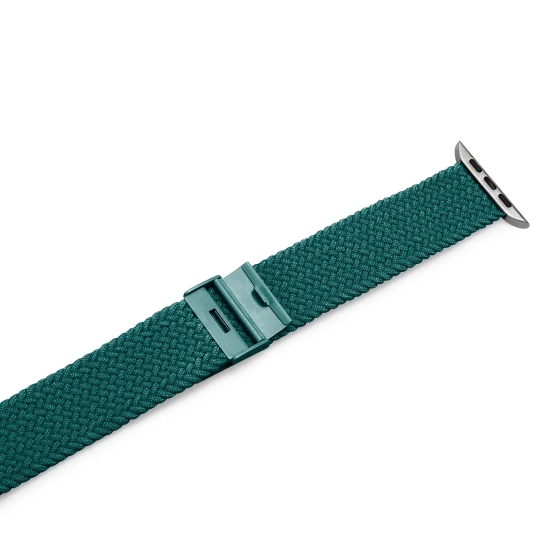 Pasek nylonowy do Apple Watch 42 44 45 49 mm Loop - ciemnozielony