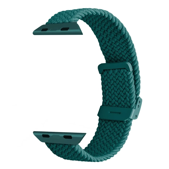 Pasek nylonowy do Apple Watch 42 44 45 49 mm Loop - ciemnozielony