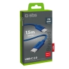 SBS Kabel przewód w oplocie USB-C - USB-C 60W 1.5m - niebieski