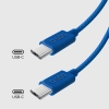 SBS Kabel przewód w oplocie USB-C - USB-C 60W 1.5m - niebieski