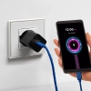 SBS Kabel przewód w oplocie USB-C - USB-C 60W 1.5m - niebieski
