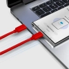 SBS Kabel przewód w oplocie USB-C 60 W 1.5m - czerwony