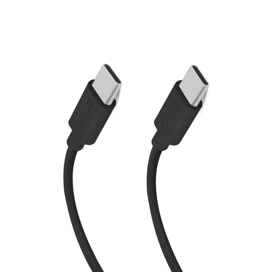 SBS Kabel przewód w oplocie USB-C 60W 1.5m - czarny