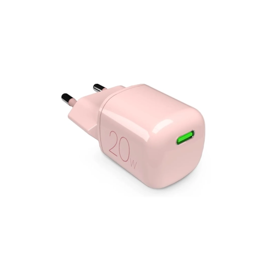 PURO Ładowarka sieciowa USB-C GaN 20W - różowa
