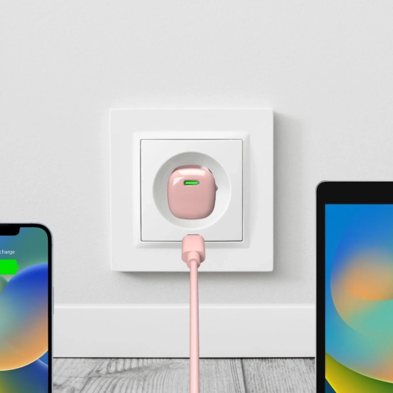 PURO Ładowarka sieciowa USB-C GaN 20W - różowa