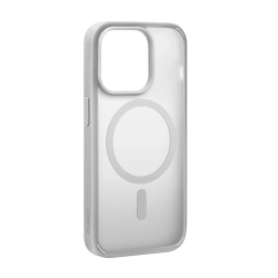PURO Etui silikonowe do iPhone 15 Pro Max Gradient MagSafe - srebrne