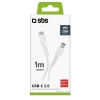 SBS Kabel przewód USB-C PD 25W 1 m - biały