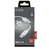 SBS Kabel przewód PD USB-C 60W 2m - szary
