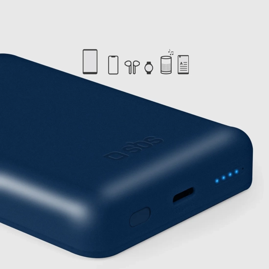 SBS Powerbank 5000 mAh MagSafe - niebieski