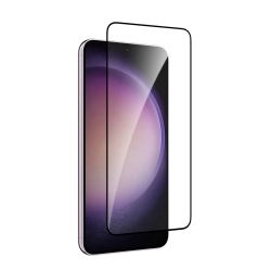 PURO Szkło hartowane do Samsung Galaxy S25+ S24+ z czarną ramką Frame
