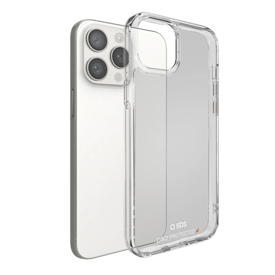 SBS Etui case do iPhone 15 Pro D3O - przezroczysty