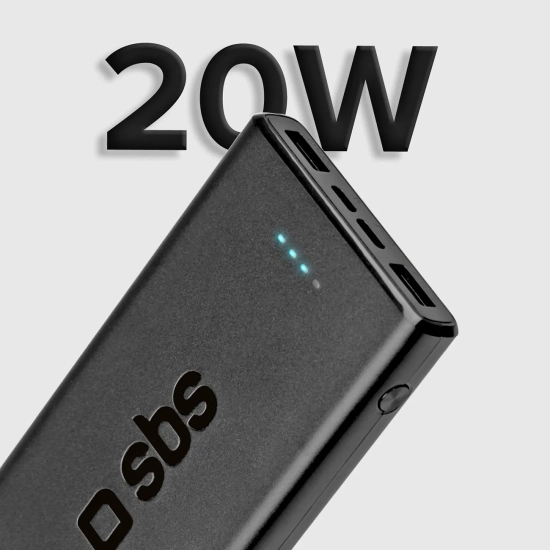 SBS Powerbank 10000 mAh Power Delivery 20W - czarny