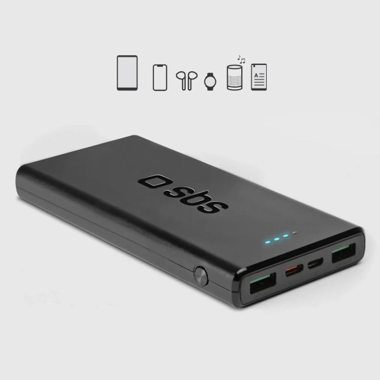SBS Powerbank 10000 mAh Power Delivery 20W - czarny