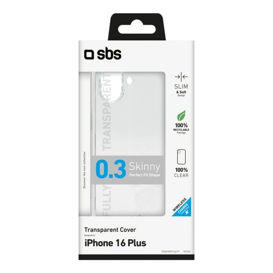 SBS Etui pokrowiec na iPhone 16 Plus Skinny Cover - przezroczysty