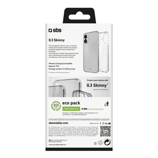 SBS Etui pokrowiec na iPhone 16 Plus Skinny Cover - przezroczysty