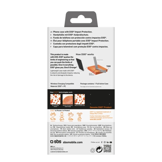 SBS Etui case pokrowiec do iPhone 16 Full Active D3O - czarne